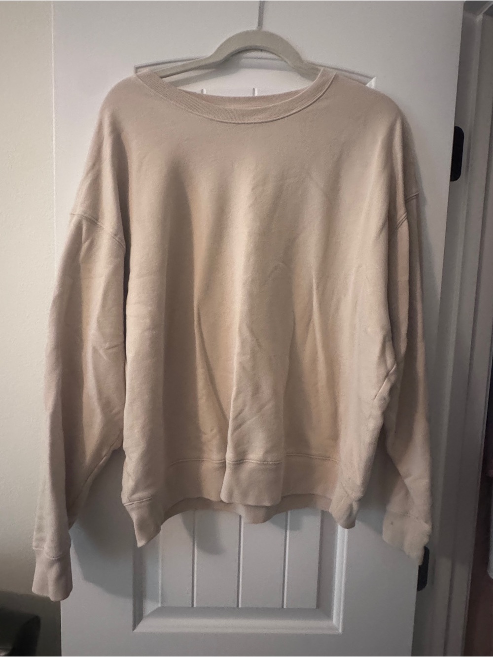 PINK Victoria's Secret Neutral Beige Crewneck Sweatshirt